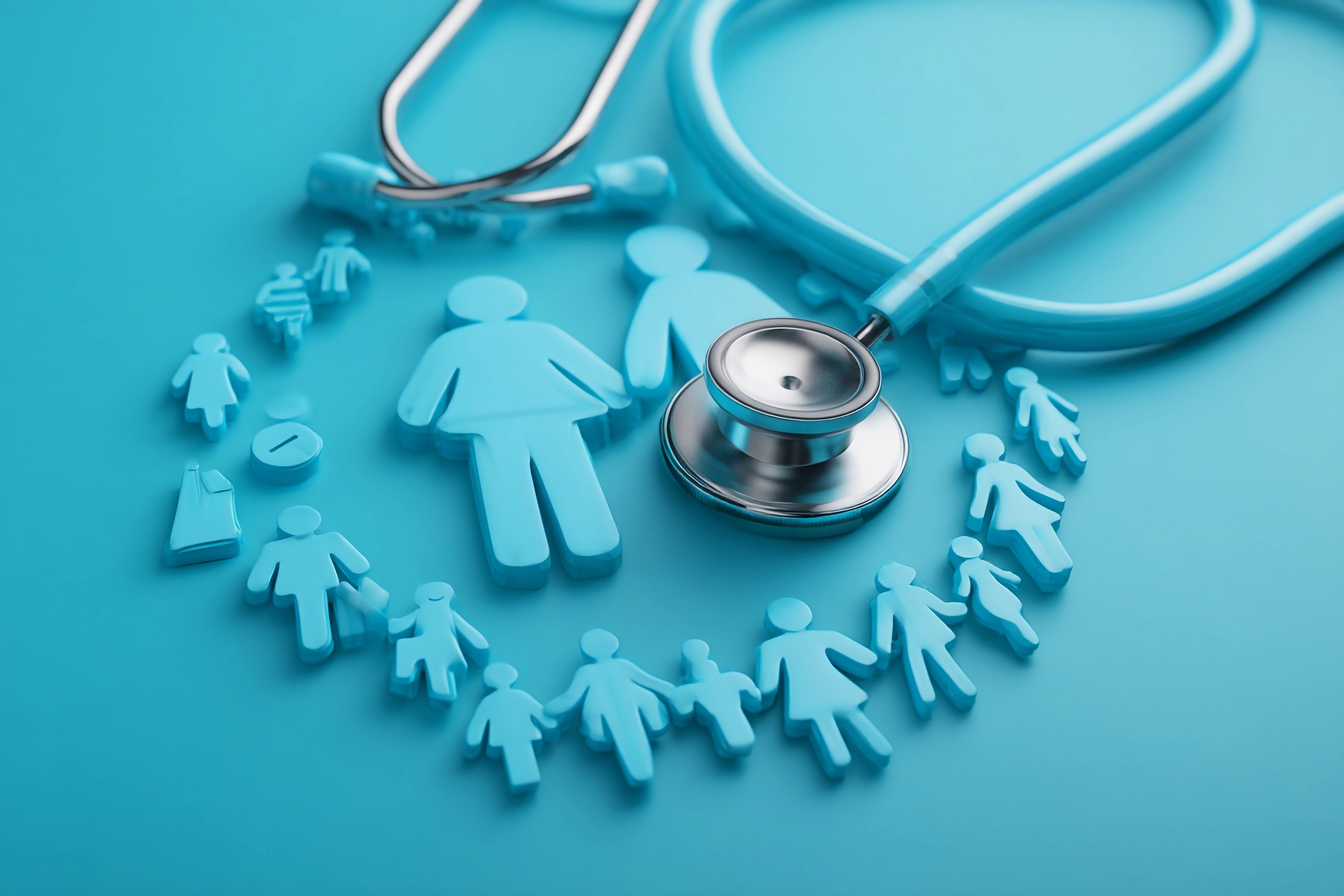 Et nærbilde av et stetoskop med figurer