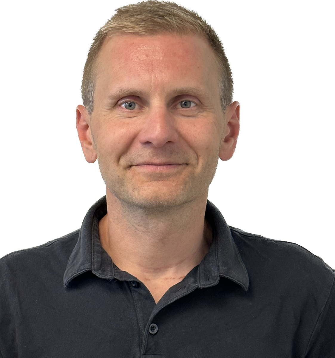 A man wearing a black shirt