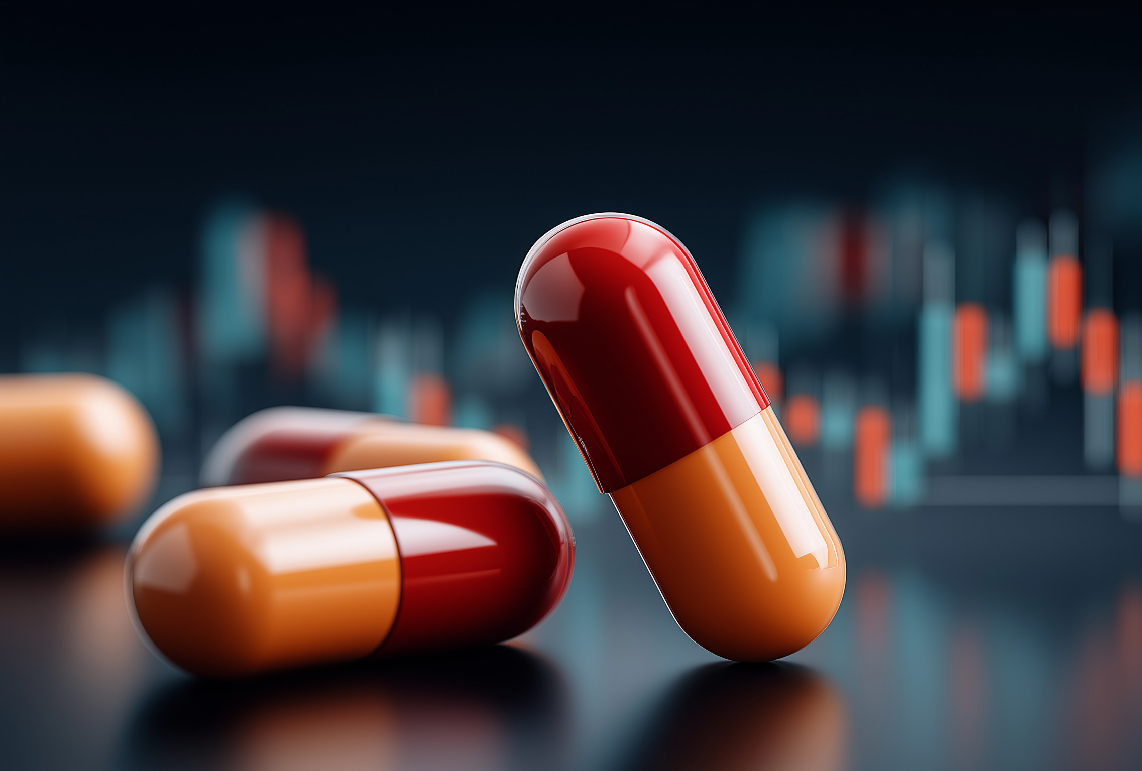 Et nærbilde av noen piller