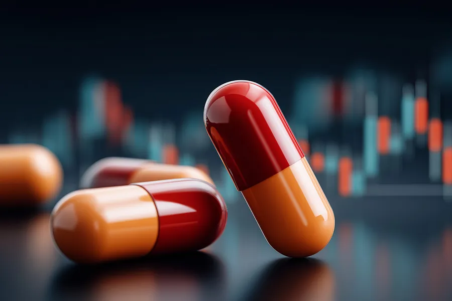 Et nærbilde av noen piller