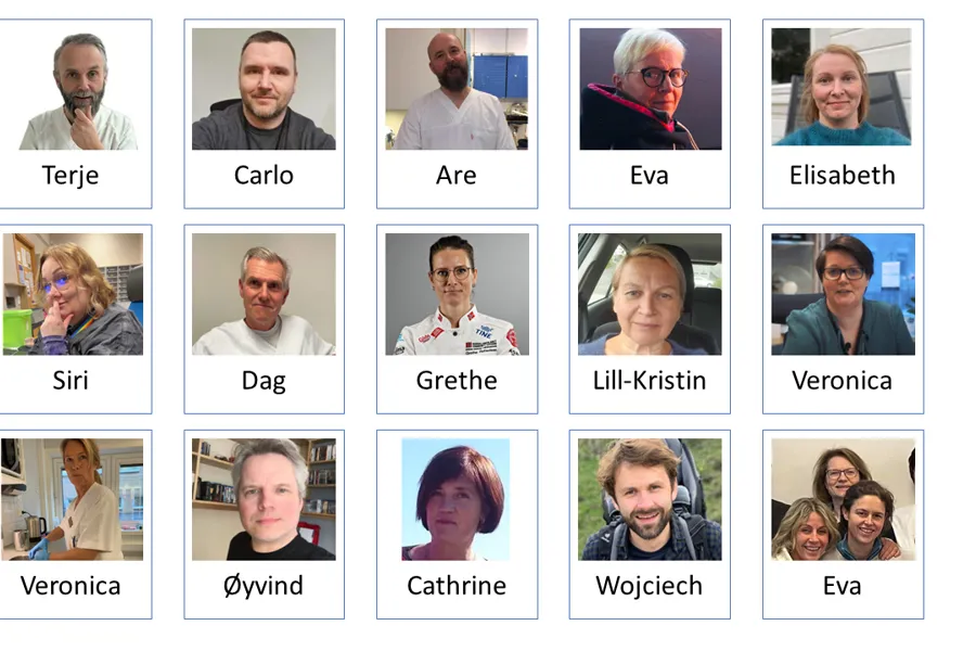 Portrettbilder av ansatte i helseforetak