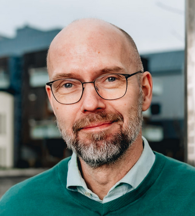 A man wearing glasses