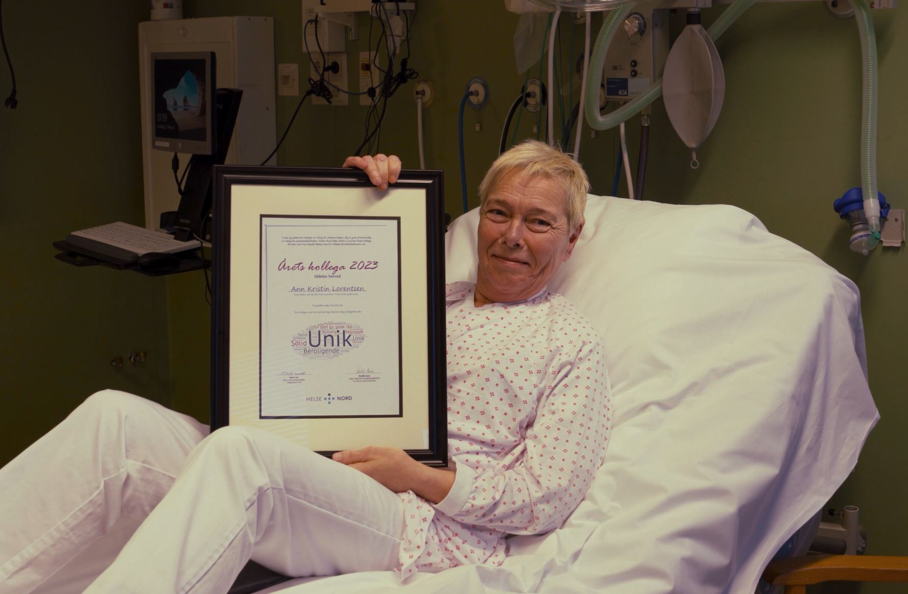 En person i en sykehusseng