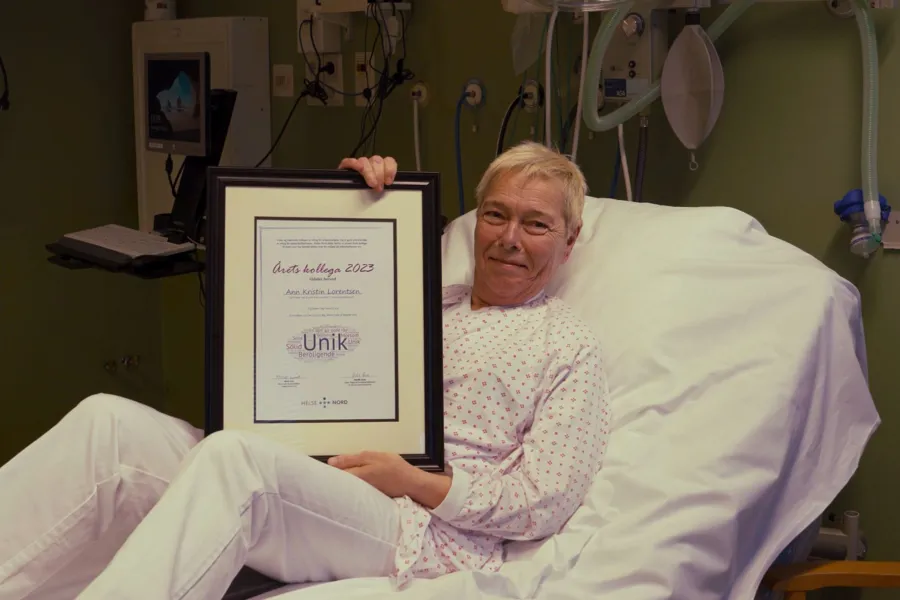 En person i en sykehusseng