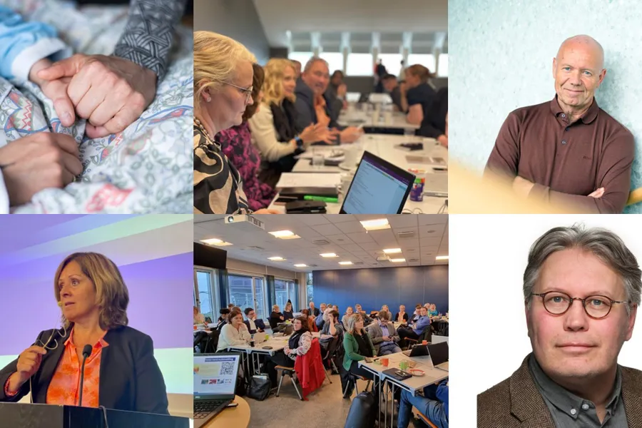 En collage av mennesker