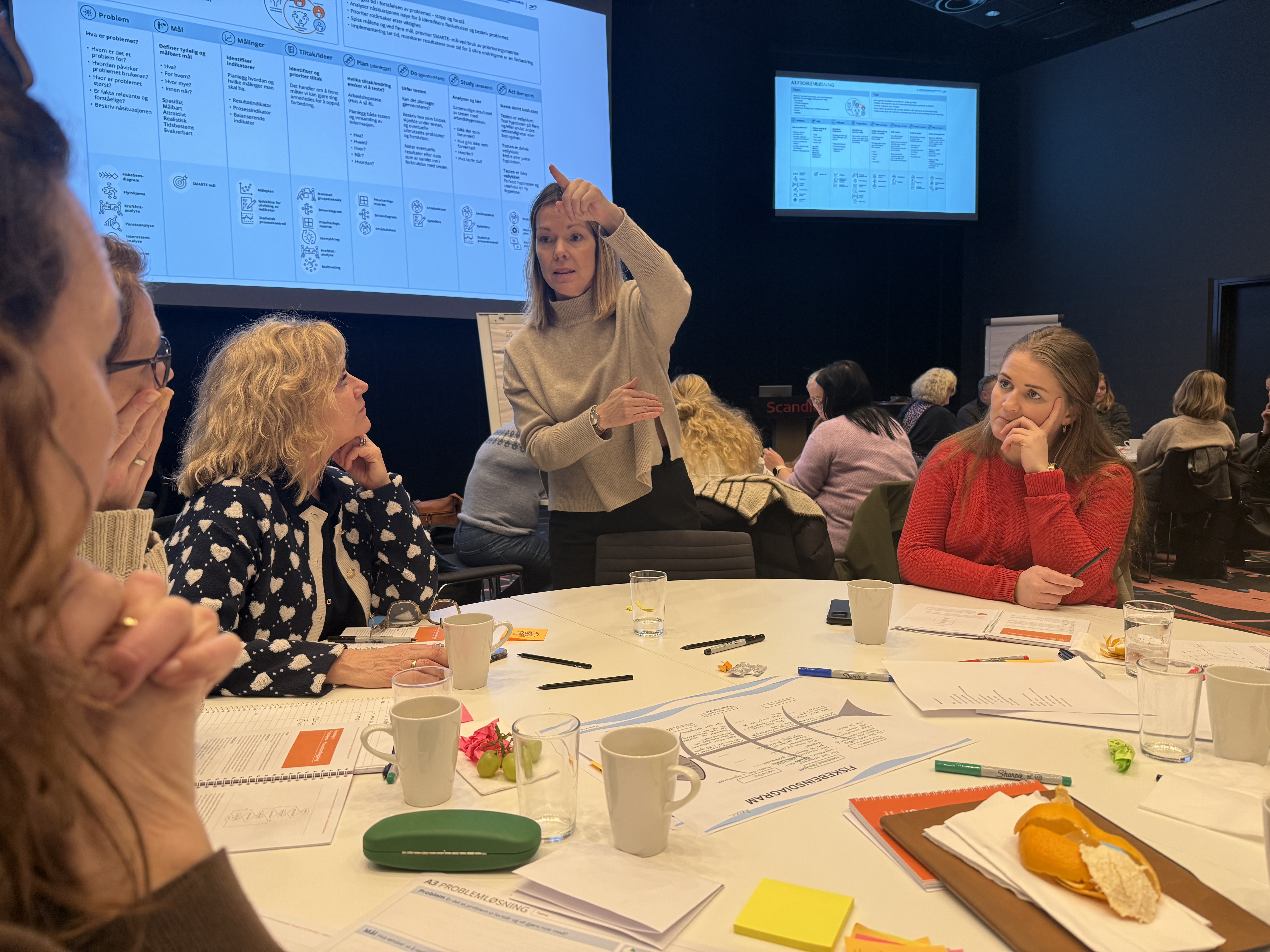 Kristin Johannesen veileder teamet