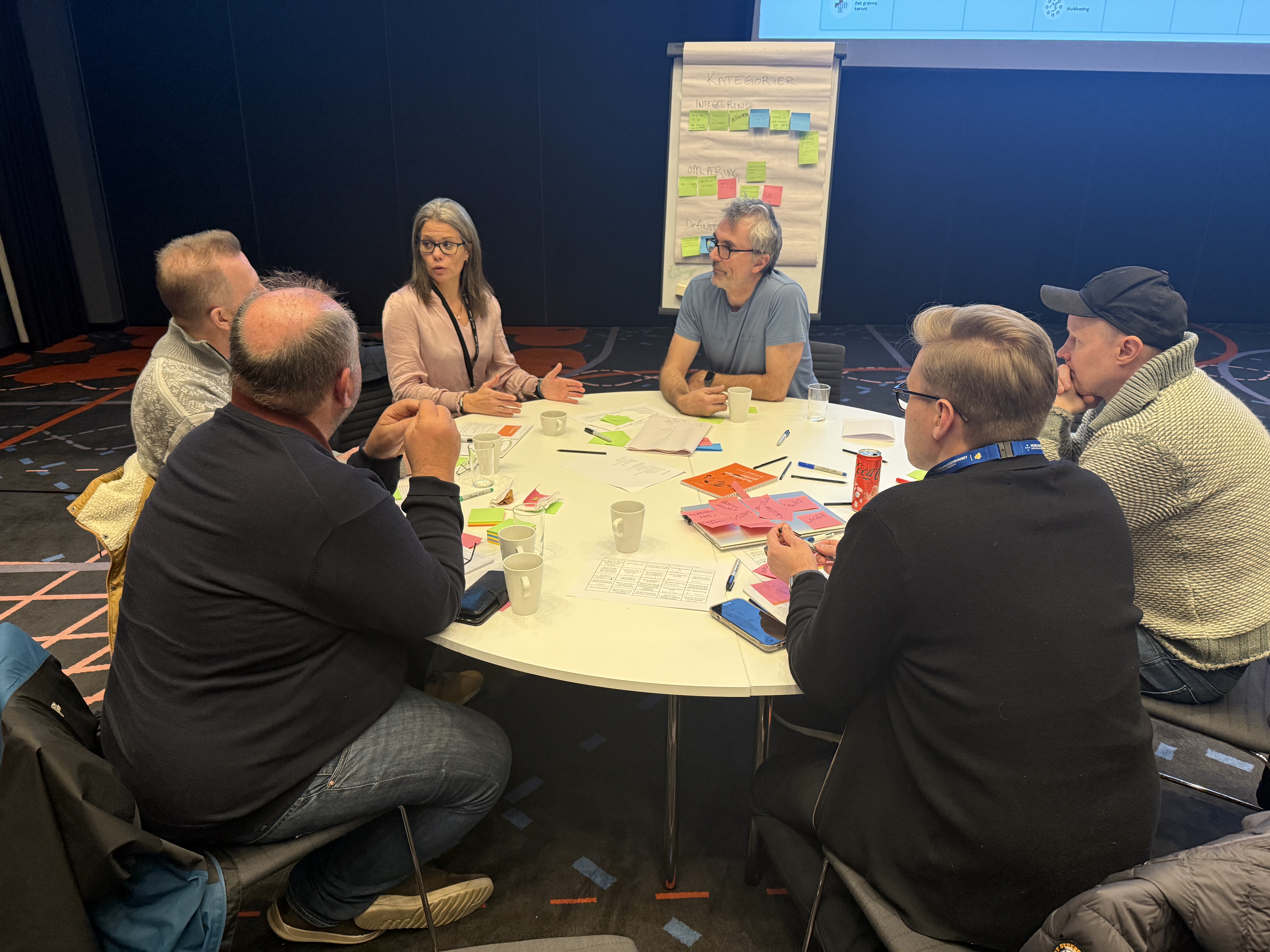 Gruppearbeid på læringsnettverk med team fra Nordlandssykehuset