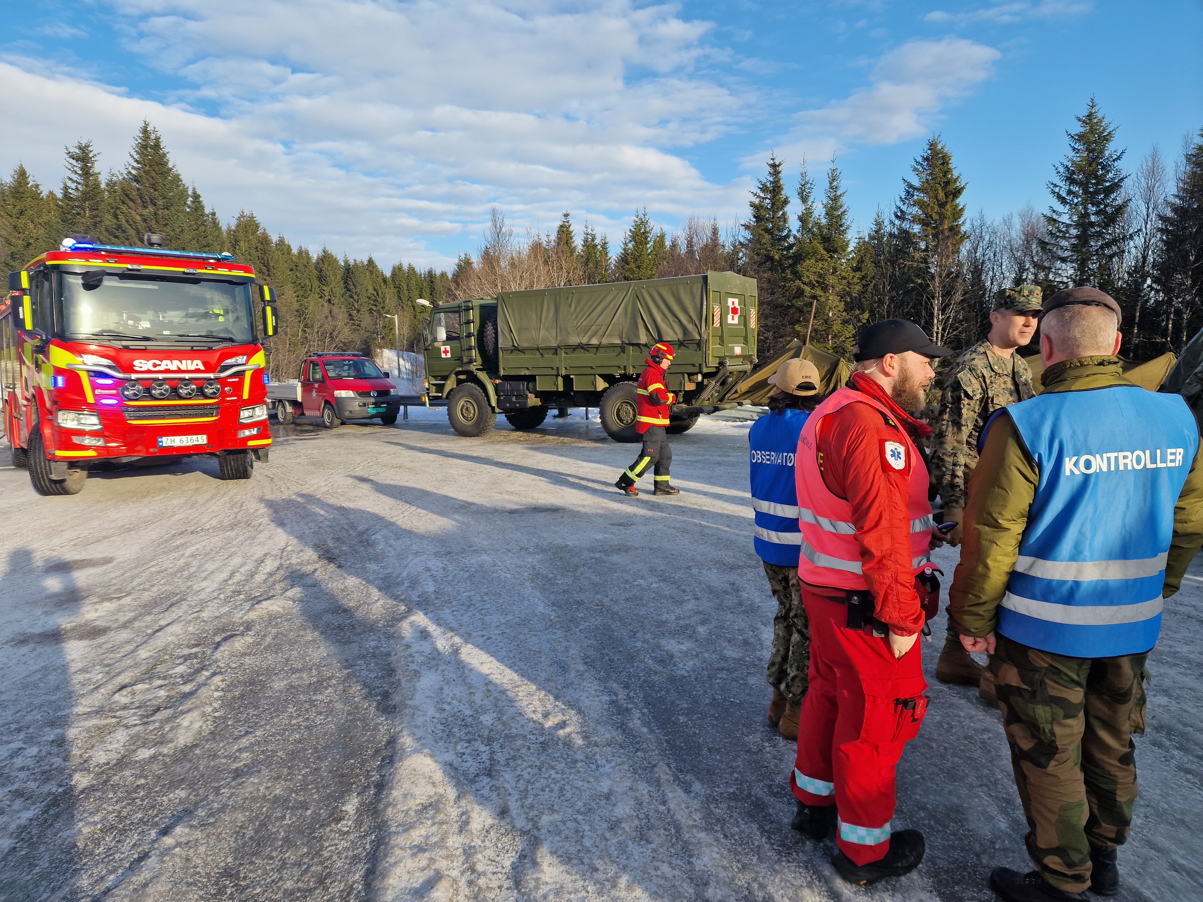 Leger og pasienter i aksjon under masseskadeøvelse på UNN