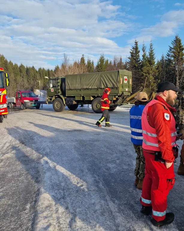 Leger og pasienter i aksjon under masseskadeøvelse på UNN