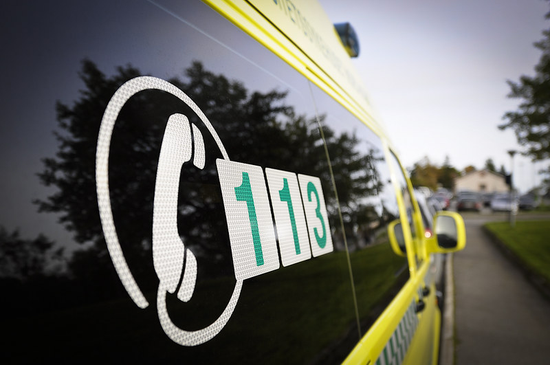 ambulanse med 113 på siden