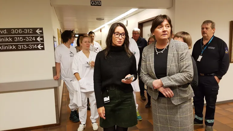 Omvisning på Helgelandssykehuset Sandnessjøen.