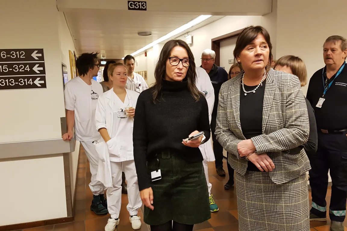 Omvisning på Helgelandssykehuset Sandnessjøen.