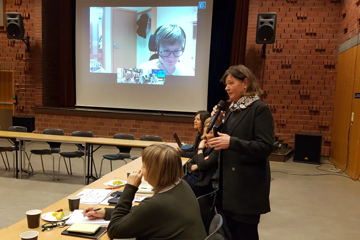 Cecilie Daae kommenterte innspill underveis i møtet.