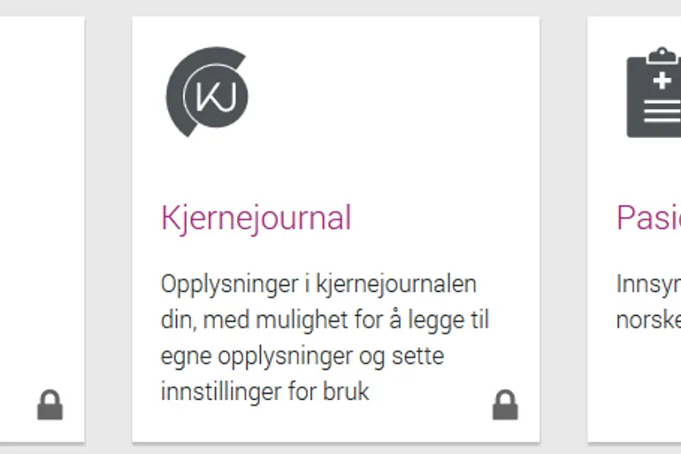 Skjermbilde fra helsenorge.no