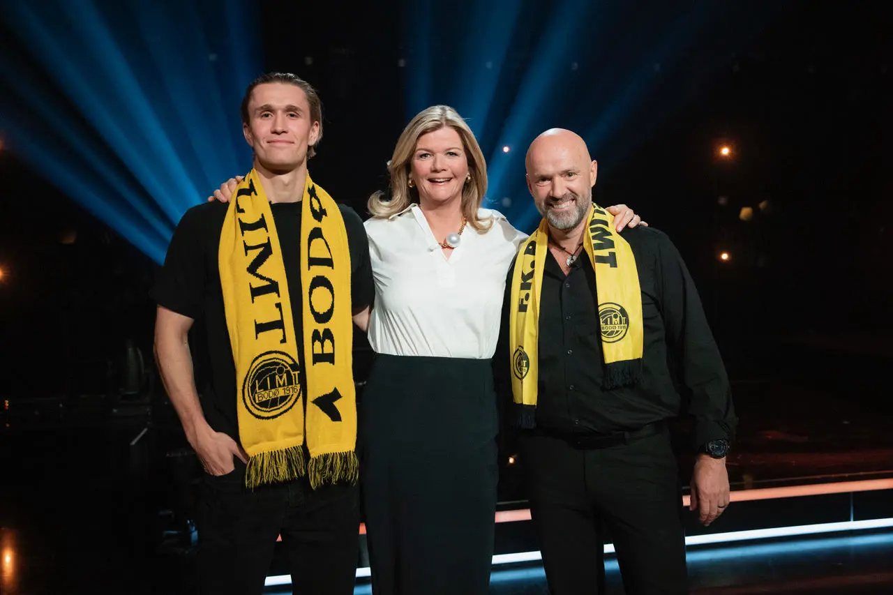 GUL(L)REKKA: Bjørn Mannsverk (t.h.) deltok på Lindmo sammen med daværende Glimt-spiller Ola Solbakken våren 2022 (Foto: Julia Ma