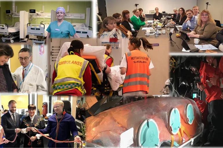 Collage nyhetsbilder fra Helse Nord