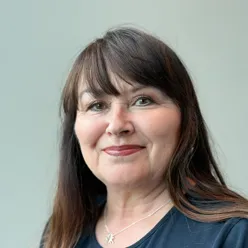 A woman with long hair