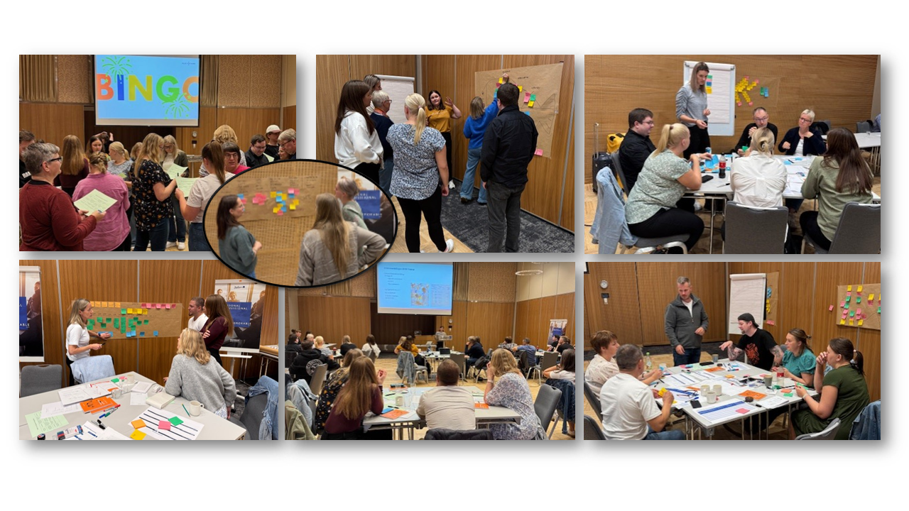 En gruppe personer i et møte