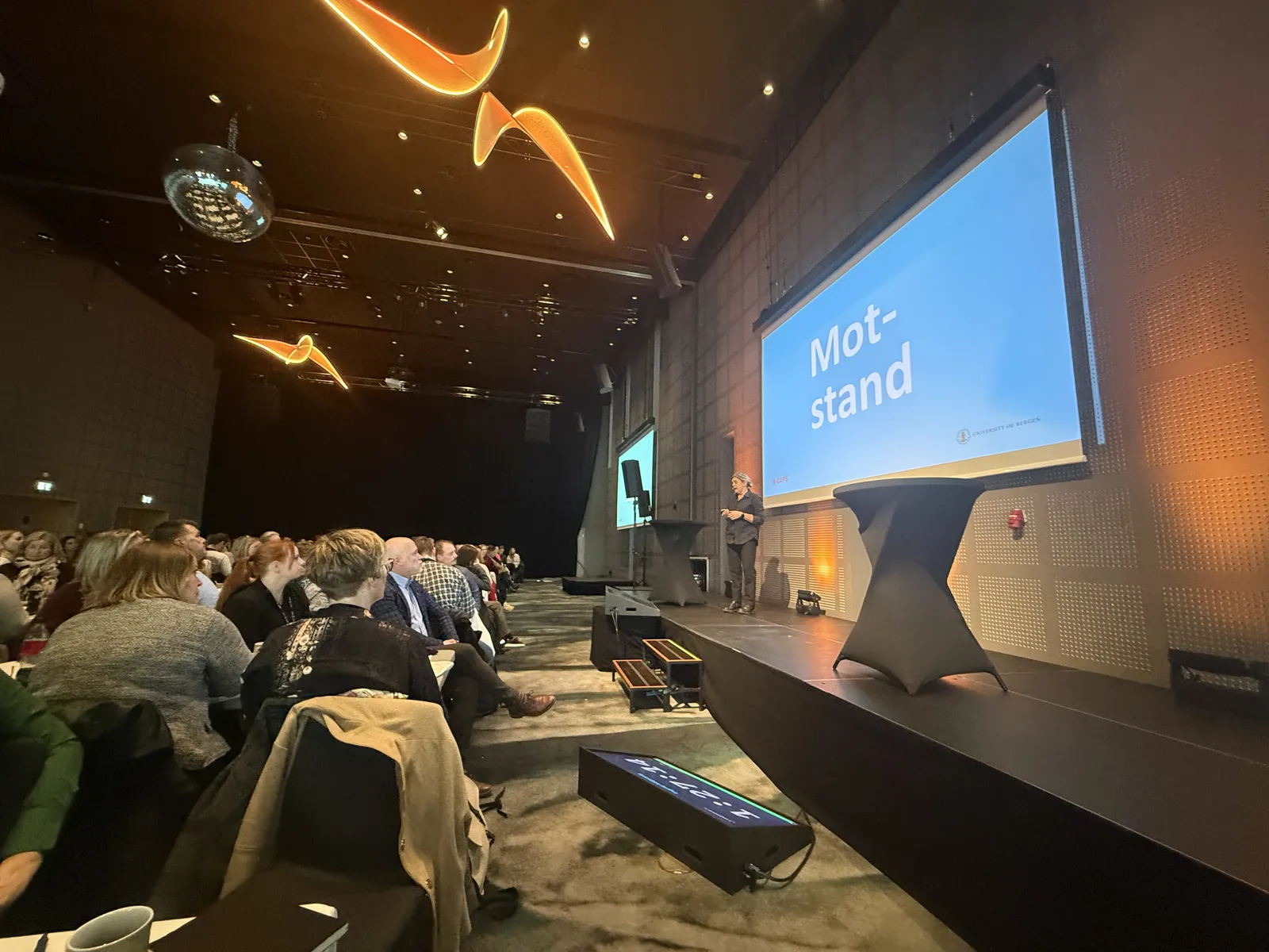 En person som holder en presentasjon