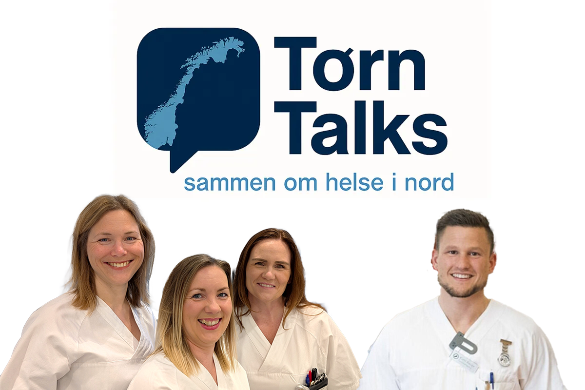En gruppe mennesker og logo som sier Tørn Talk - sammen om helse i nord