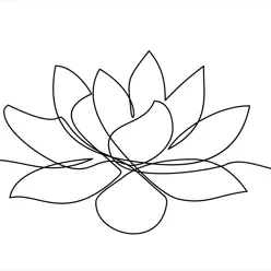 Blomst - strektegning