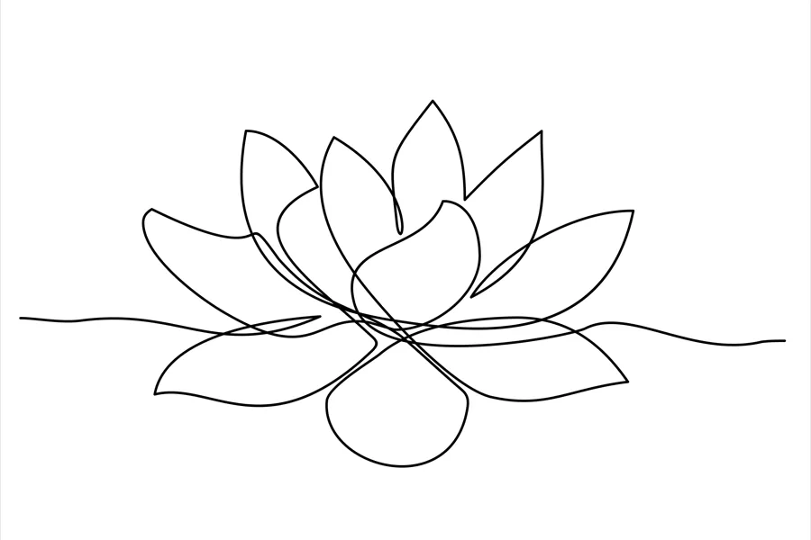 Blomst - strektegning