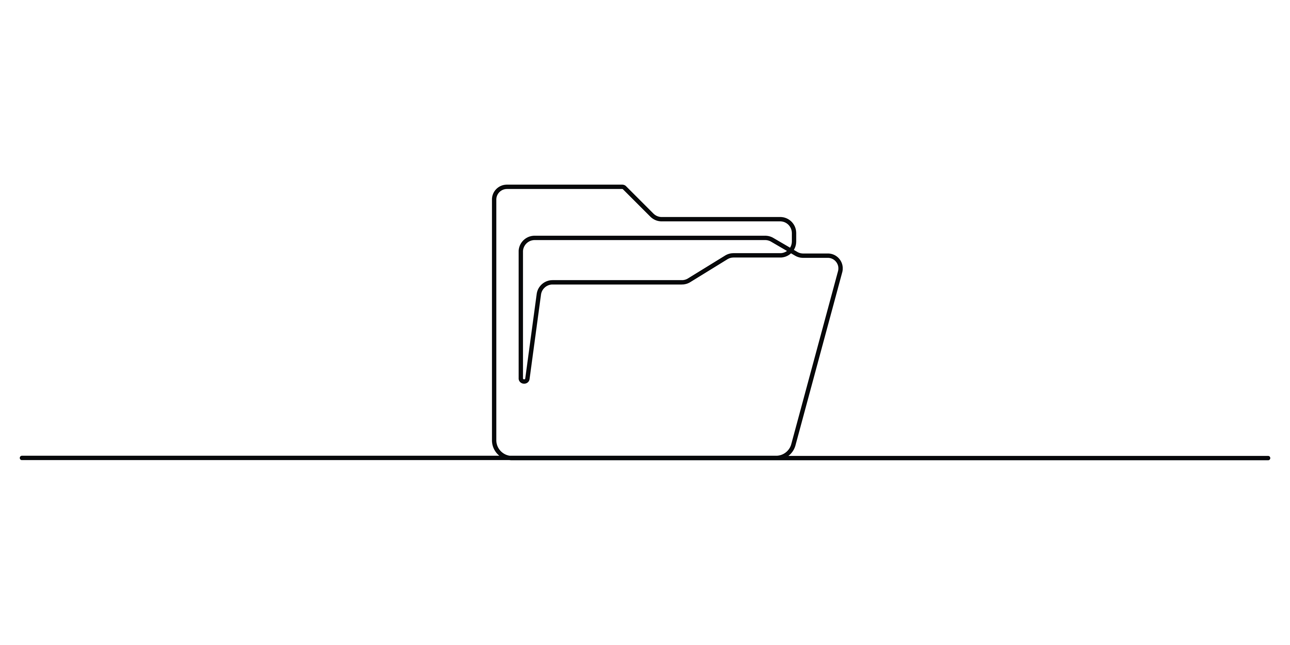 Filmappe - strektegning