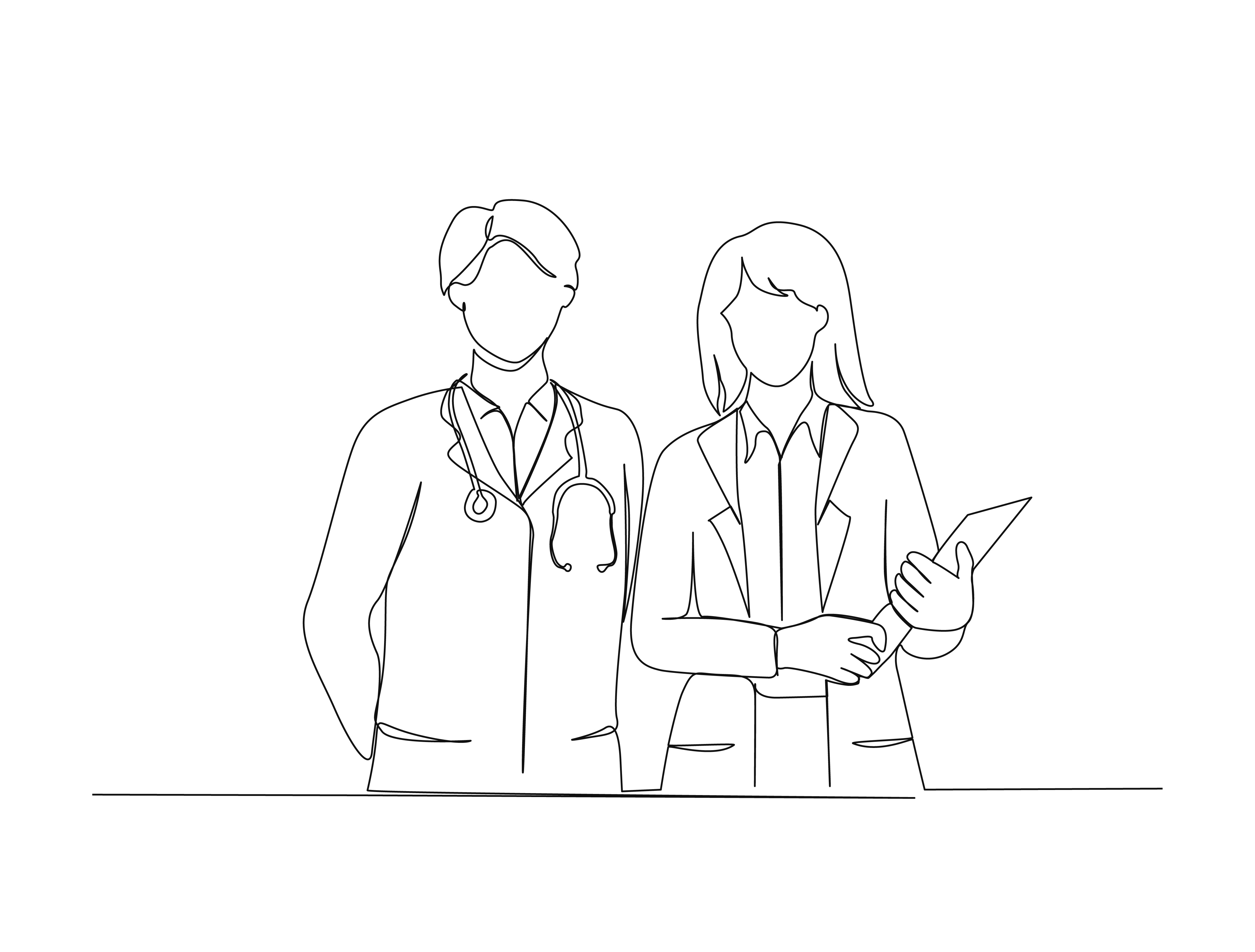 Helsearbeidere, en mann og en kvinne