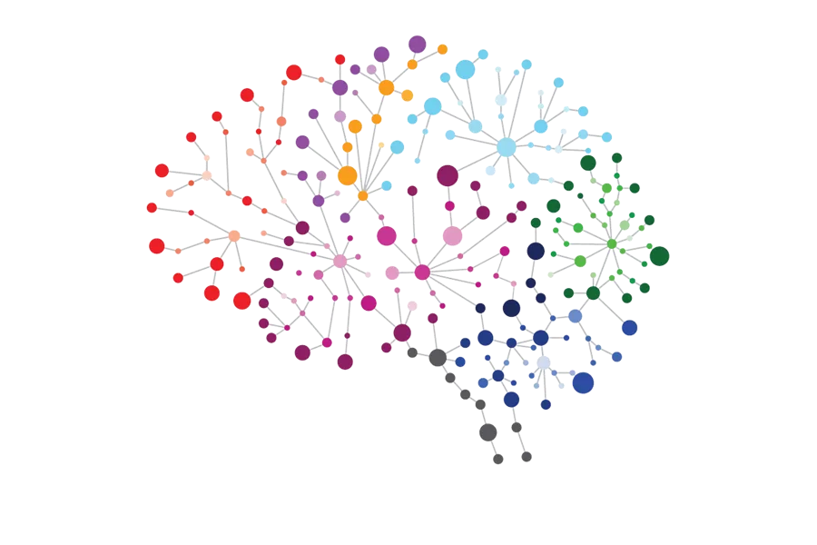 En gruppe fargerike lys