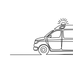 Ambulanse - strektegning