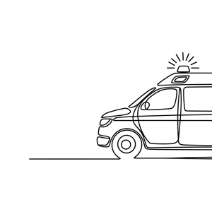 Ambulanse - strektegning