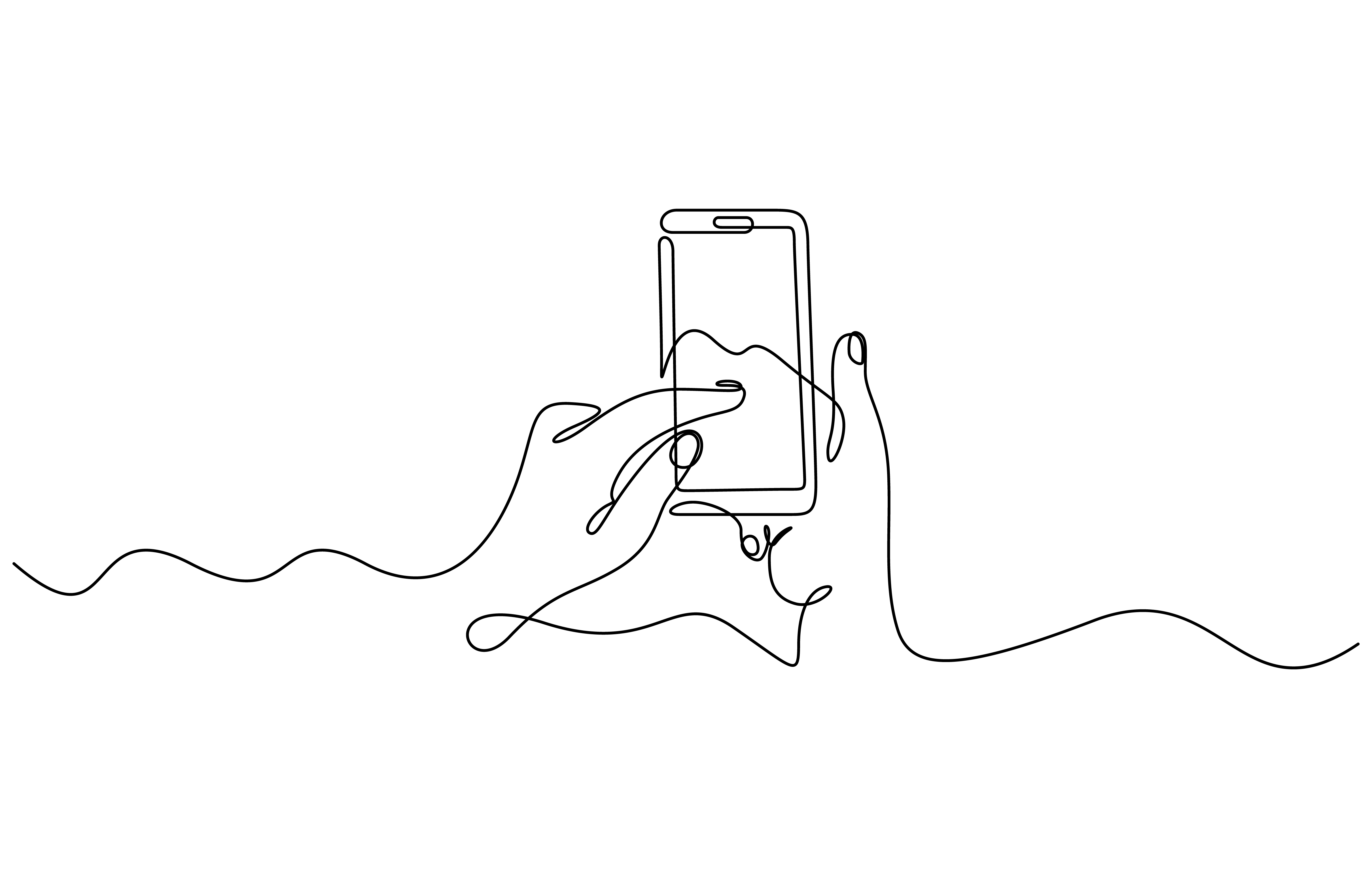 Mobiltelefon - strektegning