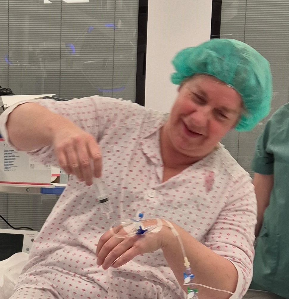 En person i en sykehusseng