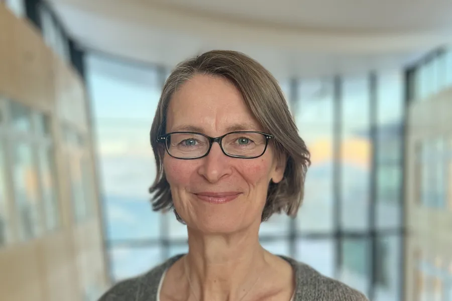 En person med briller